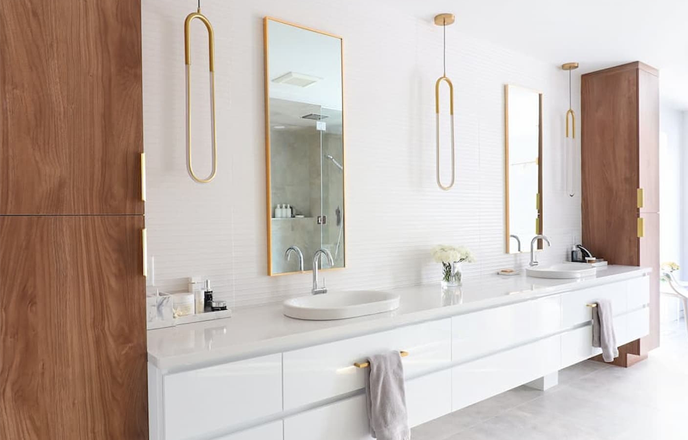 Salle de bain rangement - Sublime collection - Panneaux polymere lustré 601 blanc